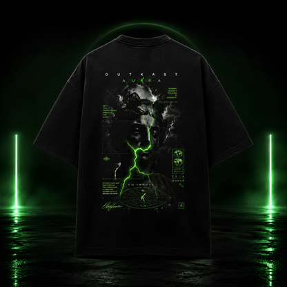 Buy The OA Neon Green Graphic Oversized Black T-Shirt Now