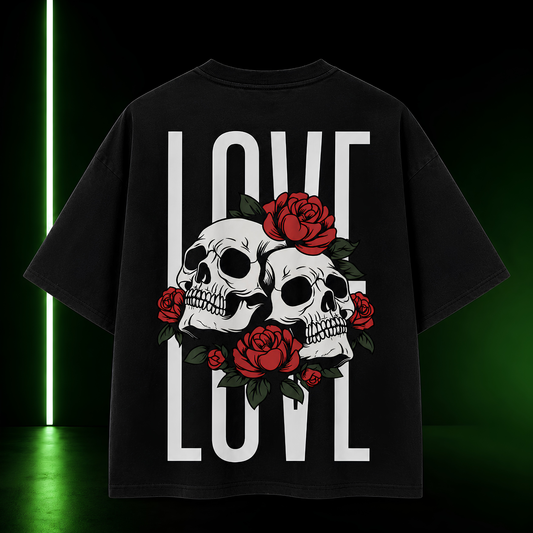 Buy The OA Skulls & Roses Oversized Tee Now