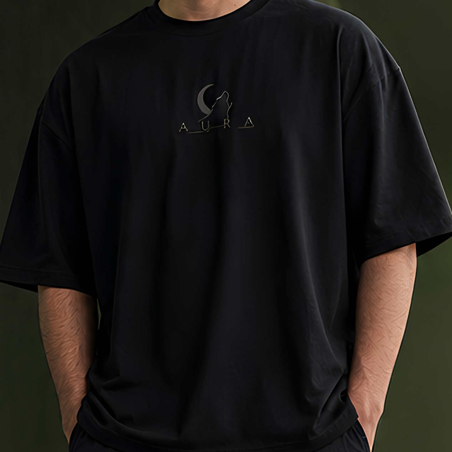 Shop The OA Crescent Wolf Graphic Oversized Tee