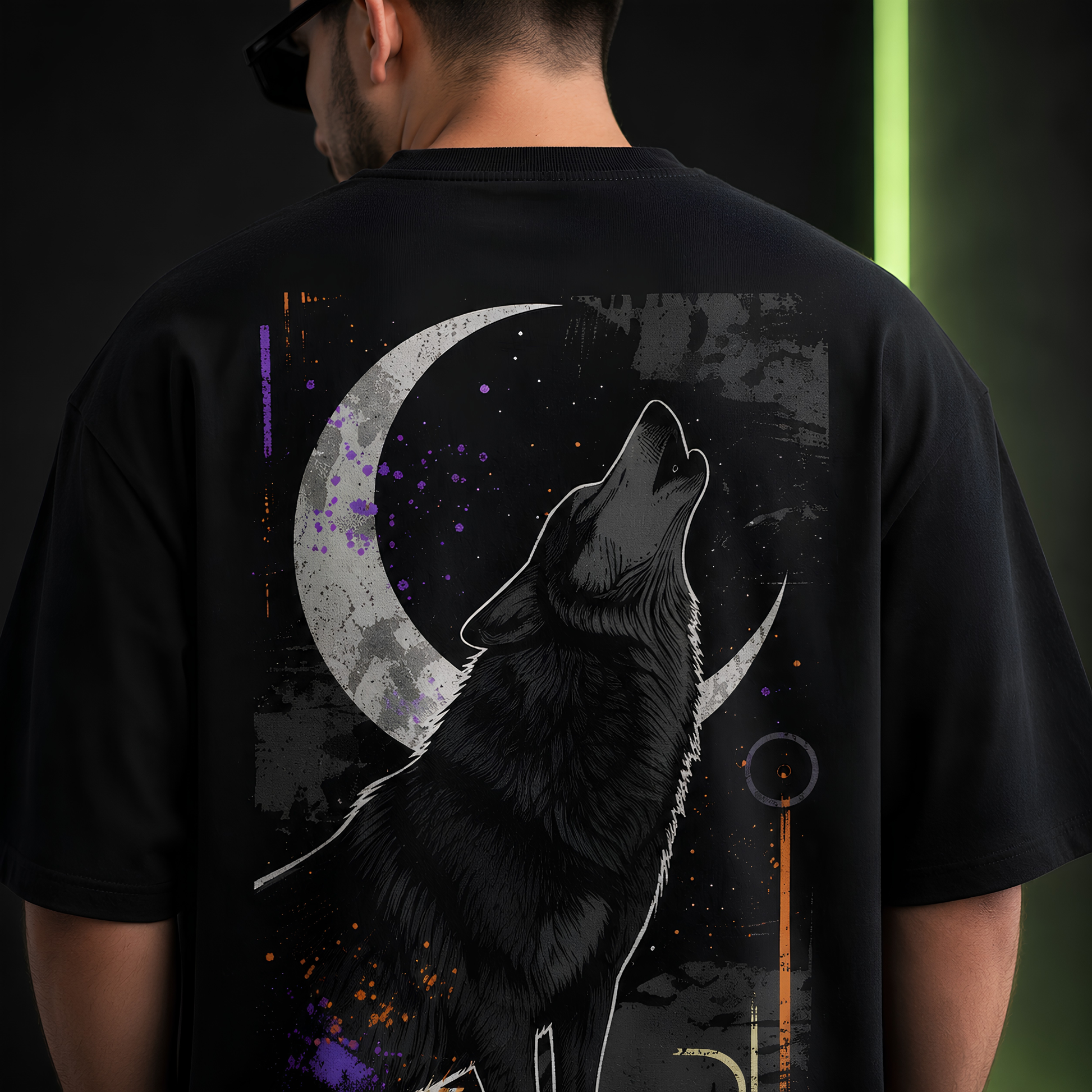 Shop The OA Crescent Wolf Graphic Oversized Tee Today