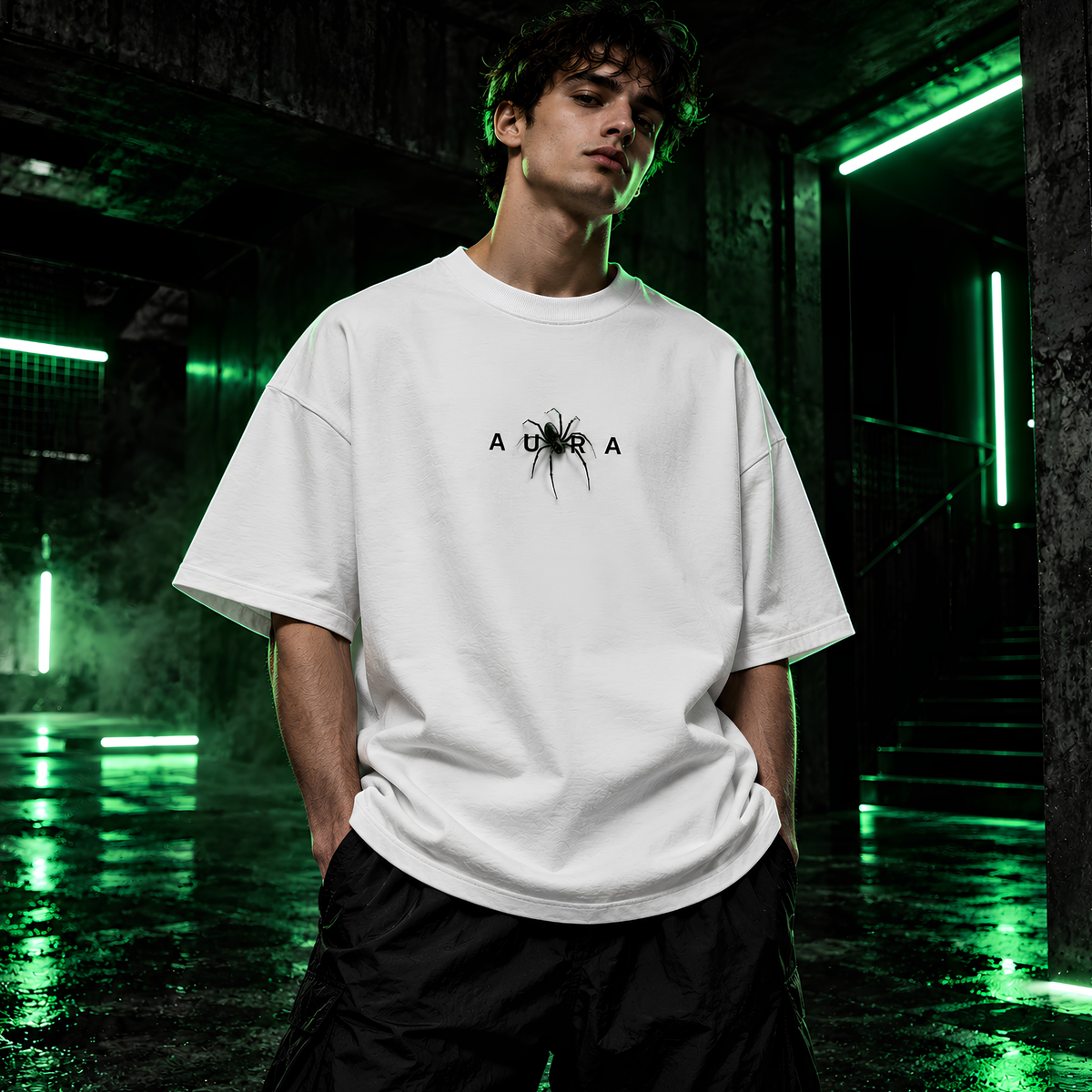 Shop The OA Cyber Spider Oversized Tee